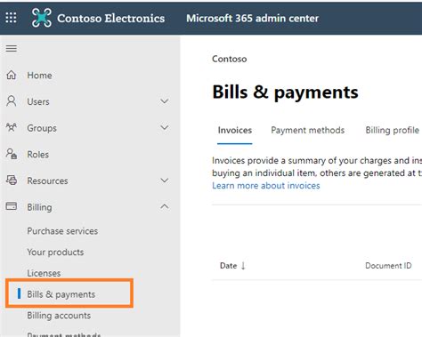 msbill info on credit card